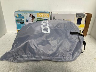 3 X ASSORTED INFLATABLE FURNITURE ITEMS TO INCLUDE INTEX BLOW UP MATTRESS: LOCATION - B17