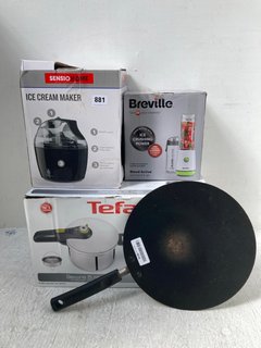 4 X ASSORTED KITCHEN ITEMS TO INCLUDE TEFAL SECURE 5 NEO PAN: LOCATION - B17