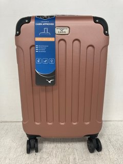 LUGG LIGHTWEIGHT CABIN APPROVED SUITCASE IN PINK - SIZE 56 X 23 X 38CM: LOCATION - WH4