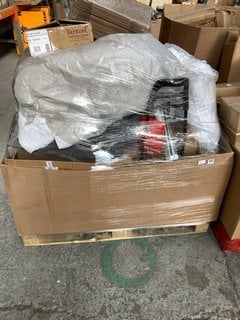 PALLET OF ASSORTED ITEMS TO INCLUDE TEFAL STAINLESS STEEL FRYING PAN: LOCATION - A6 (KERBSIDE PALLET DELIVERY)