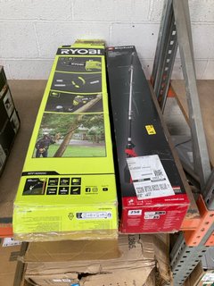 2 X GARDEN POLE SAWS TO INCLUDE RYOBI ONE+ 18V CORDLESS POLE SAW: LOCATION - AR5