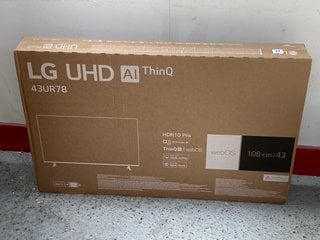 LG UHD AI THINQ 43" TV MODEL: N 43UR78006LX RRP: £300: LOCATION - A1