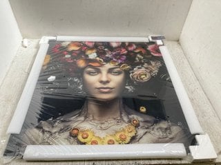 KARE DESIGN PICTURE GLASS FLOWER ART LADY 80 X 80CM: LOCATION - AR12