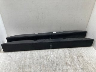 2 X CRESTRON STEREO POWERED SOUNDBARS IN BLACK TYPE: SAROS SB-200-P-B (NO CABLES INCLUDED): LOCATION - AR13