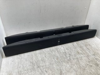 2 X CRESTRON STEREO POWERED SOUNDBARS IN BLACK TYPE: SAROS SB-200-P-B (NO CABLES INCLUDED): LOCATION - AR14