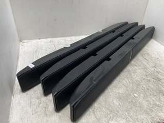 4 X CRESTRON STEREO POWERED SOUNDBARS IN BLACK TYPE: SAROS SB-200-P-B ( NO CABLES INCLUDED ): LOCATION - AR14