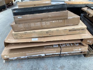 (COLLECTION ONLY) PALLET OF ASSORTED TVS (MAINBOARDS REMOVED) TO INCLUDE TOSHIBA 50" 4K TV MODEL: 50UF3D53DB: LOCATION - A6