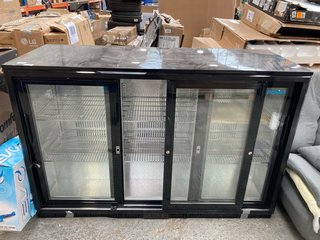 POLAR G-SERIES BACK BAR COOLER WITH SLIDING DOORS 198L - RRP £527.98: LOCATION - A6