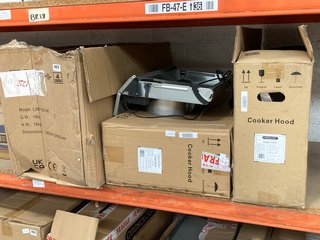 3 X ASSORTED COOKOLOGY COOKER HOODS TO INCLUDE COOKOLOGY COOKER HOOD MODEL: LINT1001BK: LOCATION - BR18