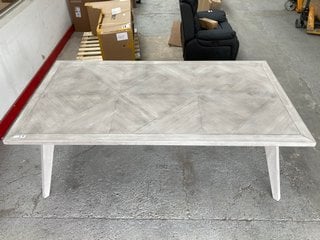 LARGE WOODEN TABLE IN GREY: LOCATION - A1