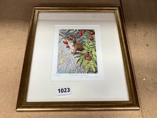 A LIMITED EDITION (122/250) SIGNED PRINT BY RICHARD WHITTLESTONE, "ON THE LOOKOUT", FRAMED AND GLAZED: LOCATION - BR10