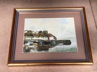 AN ORIGINAL WATERCOLOUR, 'TOBERMORY', SIGNED BY ANGUS STEWART AND DATED 1993, FRAMED AND GLAZED: LOCATION - BR10