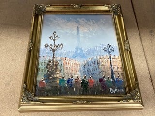 AN ORIGINAL OIL PAINTING OF PARIS, SIGNED AND FRAMED: LOCATION - BR10