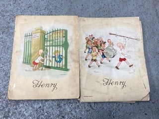 TWO ALBUMS OF 1920S 'HENRY' HUMOROUS STICKERS: LOCATION - BR10