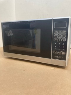 JOHN LEWIS & PARTNERS 20L MICROWAVE IN STAINLESS STEEL MODEL: JLSMWO08: LOCATION - AR1