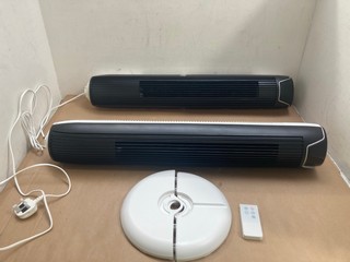 2 X JOHN LEWIS & PARTNERS 36" TOWER FAN IN BLACK: LOCATION - AR2