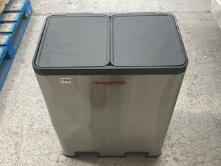 JOHN LEWIS AND PARTNERS 2 SECTION PEDAL BIN IN SILVER: LOCATION - AR7