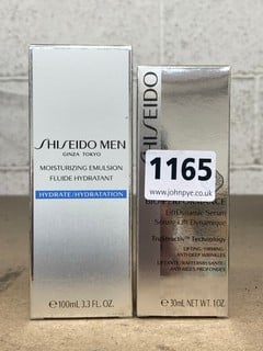 2 X SHISEIDO GINZA TOKYO BEAUTY PRODUCTS TO INCLUDE 1 X BIO-PERFORMANCE LIFTDYNAMIC SERUM 30ML AND 1 X MOISTURIZING EMULSION 100ML: LOCATION - AR8