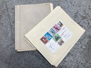 A LOOSE LEAF FOLDER OF SHEETS OF ANTIQUE AND VINTAGE INTERNATIONAL STAMPS: LOCATION - AR8