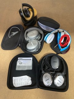 5 X ASSORTED HEADPHONES TO INCLUDE SONY WF-1000XM3 EARBUDS IN BLACK: LOCATION - AR19