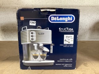 DELONGHI SCULTURA BARISTA PUMP ESPRESSO COFFEE MACHINE IN STAINLESS STEEL - RRP £199: LOCATION - BR1