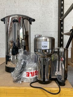 SAGE COFFEE MACHINE MAKER IN STAINLESS STEEL TO INCLUDE DAEWOO ESSENTIALS WATER HEATER IN STAINLESS STEEL: LOCATION - BR2