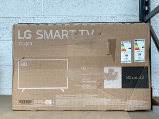 LG SMART TV 32" IN BLACK MODEL: 32LGQ63: LOCATION - BR4