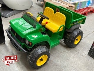 PEG PEREGO CHILDRENS 12V JOHN DEERE GATOR HPX RIDE ON - RRP £550: LOCATION - A1