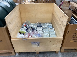 (COLLECTION ONLY) PALLET OF ASSORTED CHEMICALS TO INCLUDE 5L BOTTLE OF TURTLE WAX BIG ORANGE AUTO SHAMPOO: LOCATION - A8