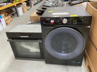 HISENSE WASHING MACHINE IN BLACK MODEL: WF5S1245BB TO INCLUDE HISENSE BUILT IN ELECTRIC COOKER IN BLACK MODEL: BSA63222ABUK: LOCATION - B2