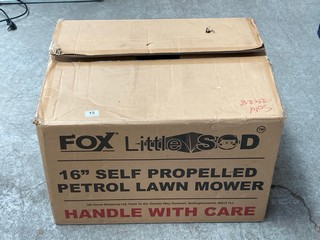 FOX 16" SELF PROPELLED PETROL LAWN MOWER - RRP £189.99: LOCATION - A1