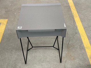 1 DRAWER METAL SIDE TABLE IN GREY - RRP £162.99: LOCATION - B5