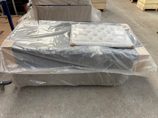 2 X ASSORTED DIVAN BASES TO INCLUDE GREY HEADBOARD: LOCATION - B5