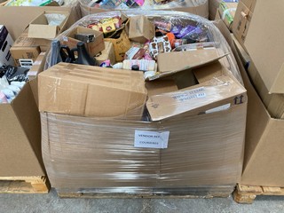 (COLLECTION ONLY) PALLET OF ASSORTED FOOD & DRINKS TO INCLUDE BOX OF FAIRFIELD FARMS ROAST RIB OF BEEF FLAVOURED CRISPS (BBE: 02/12/24): LOCATION - B7