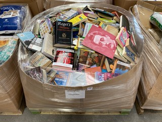 PALLET OF ASSORTED BOOKS TO INCLUDE ROGET'S THESAURUS OF ENGLISH WORDS & PHRASES & ASK NOT BY MAUREEN CALLAHAN: LOCATION - B7 (KERBSIDE PALLET DELIVERY)