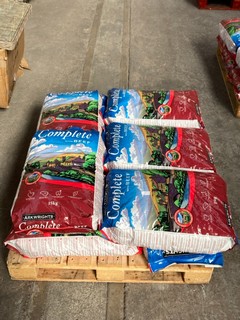 PALLET OF 15KG BAGS OF ARKWRIGHTS COMPLETE WITH BEEF WORKING DOG FOOD (BBE: 07/25): LOCATION - B8 (KERBSIDE PALLET DELIVERY)