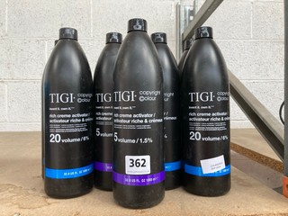 (COLLECTION ONLY) QTY OF 1L BOTTLES OF TIGI RICH CREME ACTIVATOR: LOCATION - BR18