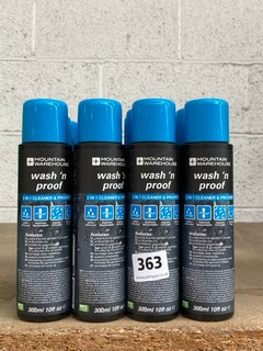 (COLLECTION ONLY) QTY OF 300ML BOTTLES OF MOUNTAIN WAREHOUSE WASH 'N PROOF: LOCATION - BR18