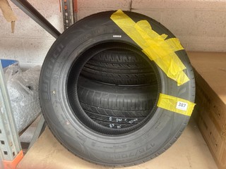 3 X ASSORTED TYRES TO INCLUDE SAFERICH 175/70R14: LOCATION - BR19