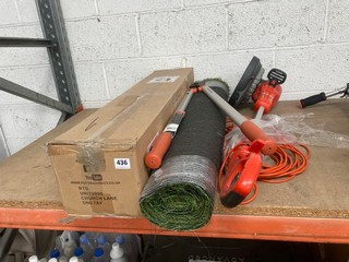 QTY OF ASSORTED ITEMS TO INCLUDE ROLL OF ARTIFICIAL GRASS: LOCATION - BR23