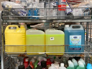 (COLLECTION ONLY) QTY OF ASSORTED CHEMICAL ITEMS TO INCLUDE READY TO USE SCREEN WASH ALL SEASONS: LOCATION - A9