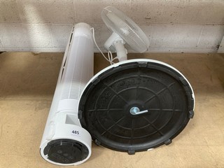 JOHN LEWIS & PARTNERS 4.5L AIR COOLERS IN WHITE/BLACK TO INCLUDE JOHN LEWIS & PARTNERS 16" PEDESTAL FAN IN WHITE: LOCATION - AR20