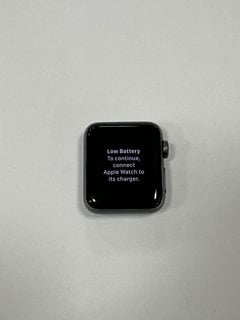 APPLE WATCH SERIES 3 38MM SMARTWATCH IN SPACE GREY: MODEL NO A1858 (WATCH FACE ONLY) [JPTM122675]