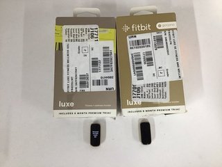 2 X FITBIT LUXE HEALTH & FITNESS TRACKERS: MODEL NO FB422 (WITH ACCESSORIES AS SHOWN) [JPTM122315]