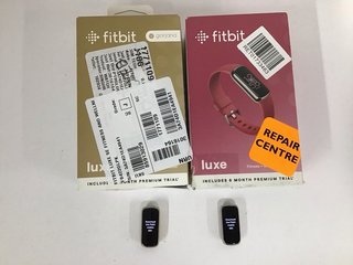 2 X FITBIT LUXE HEALTH & FITNESS TRACKERS: MODEL NO FB422 (WITH ACCESSORIES AS SHOWN) [JPTM122319]