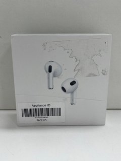 APPLE AIRPODS (3RD GENERATION) WIRELESS EARBUDS IN WHITE: MODEL NO A2565 A2564 A2897 (WITH BOX) [JPTM122692]