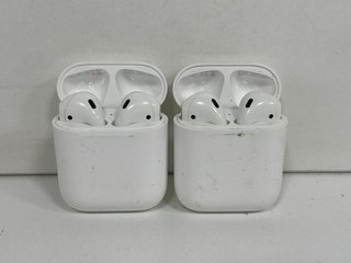 2 X APPLE AIRPODS WIRELESS EARBUDS: MODEL NO A1602 (UNITS ONLY) [JPTM122446]