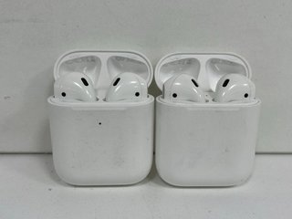 2 X APPLE AIRPODS WIRELESS EARBUDS: MODEL NO A1602 (UNITS ONLY) [JPTM122462]