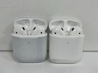 2 X APPLE AIRPODS WIRELESS EARBUDS: MODEL NO A1602 (UNITS ONLY) [JPTM122460]