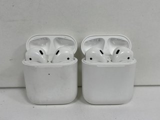 2 X APPLE AIRPODS WIRELESS EARBUDS: MODEL NO A1602 (UNITS ONLY) [JPTM122464]